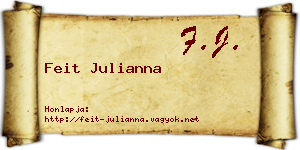 Feit Julianna névjegykártya