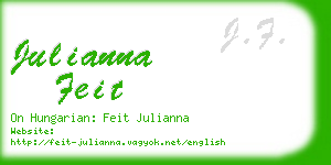 julianna feit business card